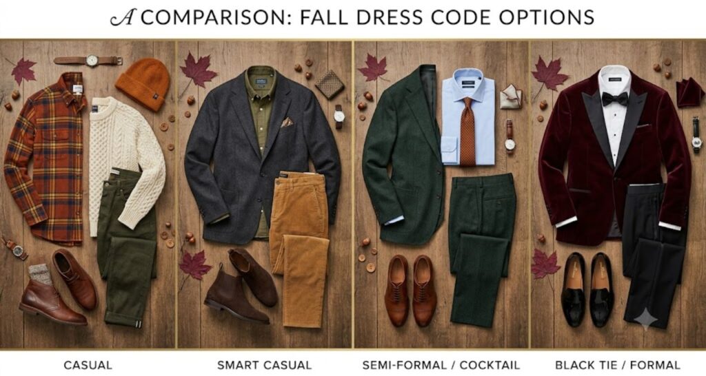 Fall Wedding Color Guide by Dress Code