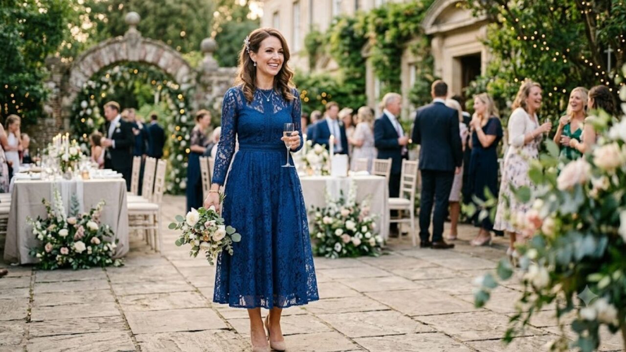 modest wedding guest dress with sleeves