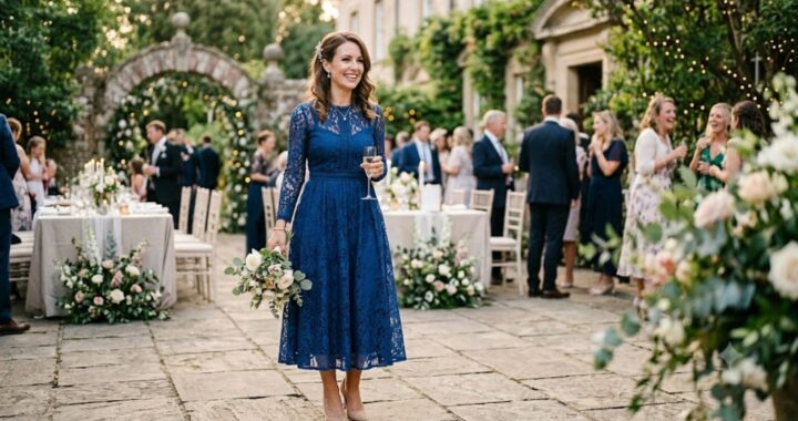 modest wedding guest dress with sleeves