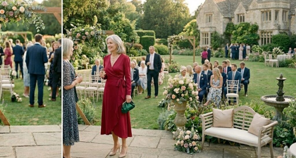 the wrap dress - the perfect simple wedding guest dress for over 50