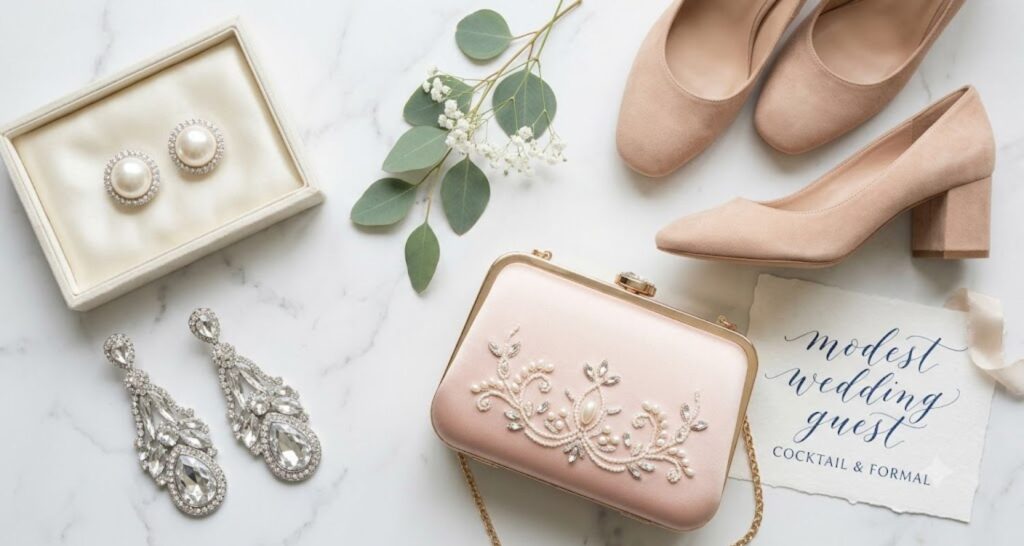 Accessorizing a Modest Wedding Guest Dress