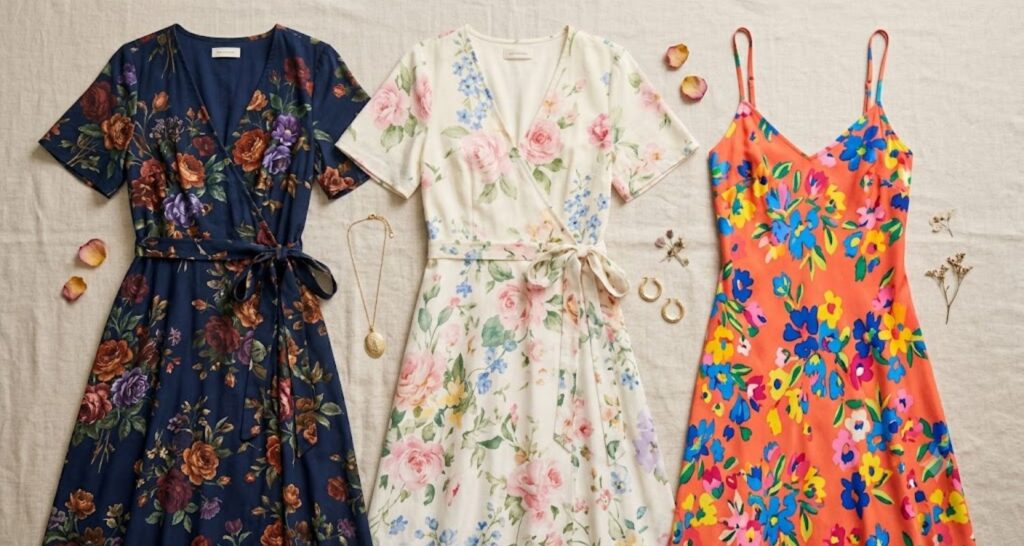 Color Background: Dark vs. Light - floral dress for wedding