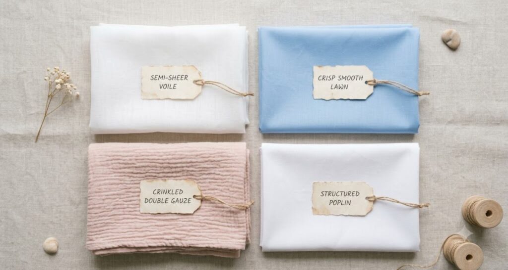 Four breathable cotton weaves for summer dresses - lightweight dress for humid summer weather
