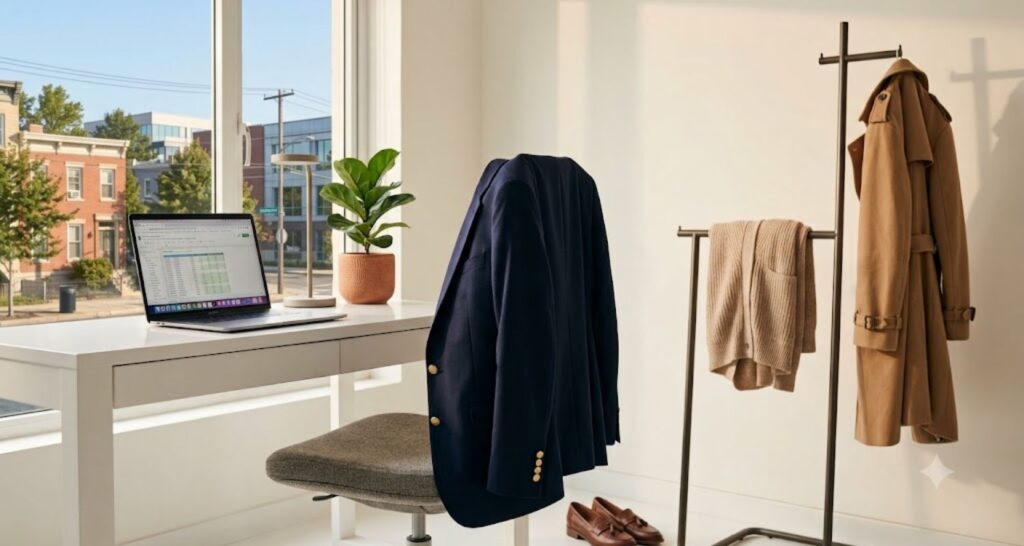 business casual blazer and layers for women