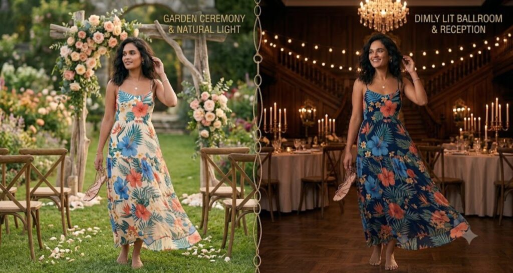 Outdoor Ceremony with Indoor Reception