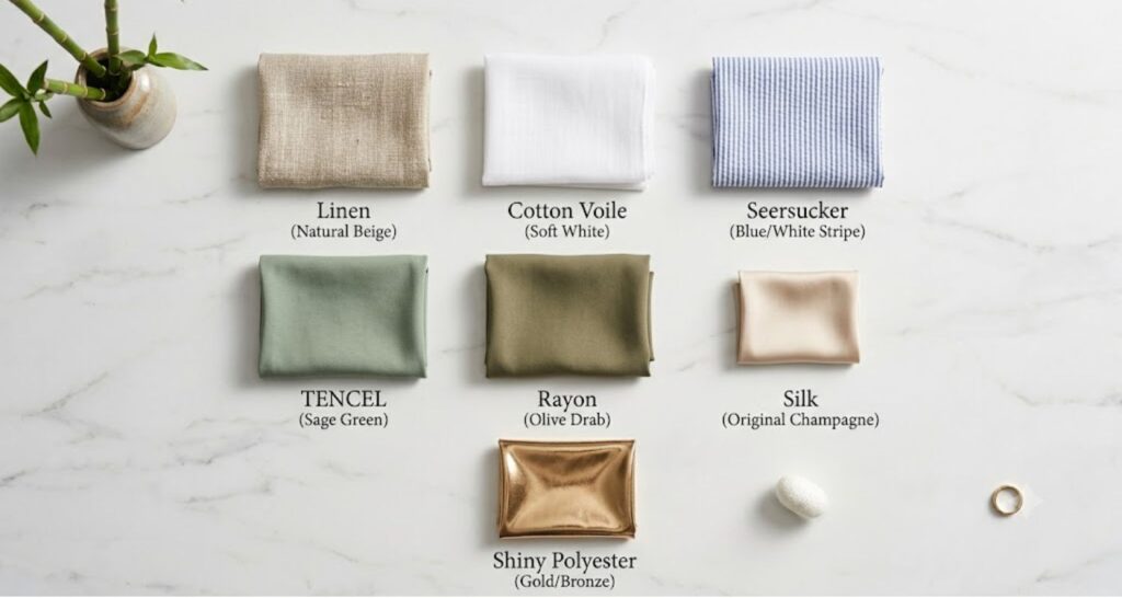 quick fabric comparison - lightweight dress for humid summer weather