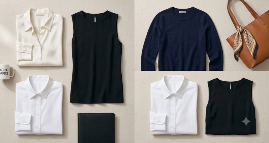 business casual tops for women blouses knits
