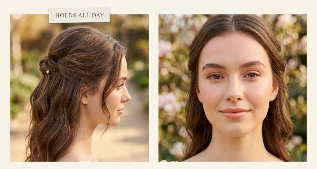 Spring baby shower hair and makeup 