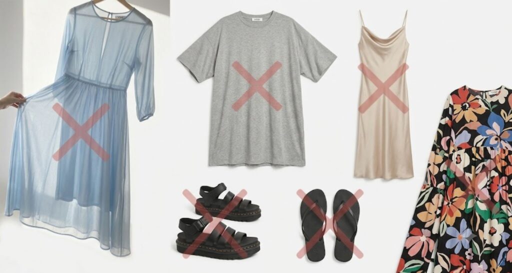 items to avoid when wearing a midi to a business casual office