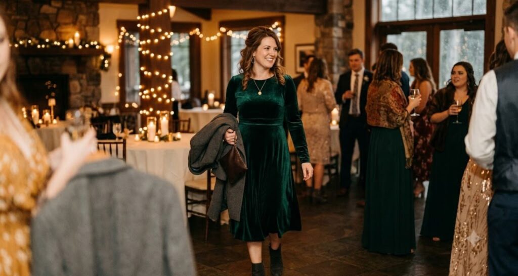 winter wedding guest dress not too formal